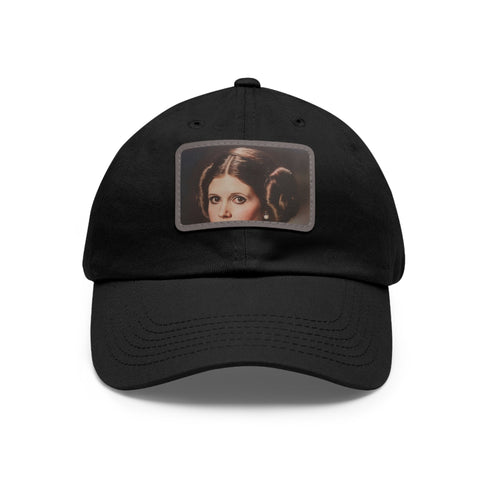 Galactic Princess Leia Embroidered White Baseball Cap with Star Wars Logo.