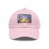Eiffel Tower Dreamscape Baseball Cap in White with Light Brown Patch