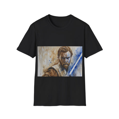 Obi Wan lightsaber print charcoal t-shirt for men and women.