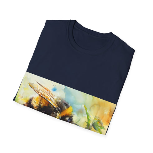 Bumblebee watercolor tee in charcoal, summer pick regular fit t-shirt.