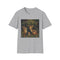 Charcoal crew neck t-shirt with woodland creatures design and regular fit
