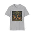 Charcoal crew neck t-shirt with woodland creatures design and regular fit