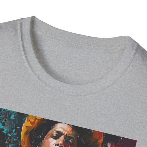 Rhythm and Soul: Bruno Mars Portrait T-Shirt in Charcoal, size Small