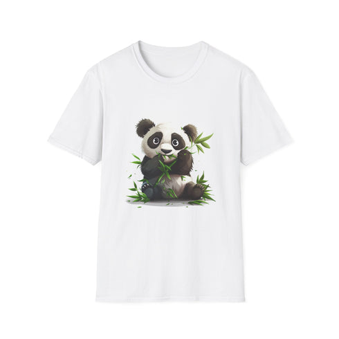 Bamboo-filled panda t-shirt in charcoal, regular fit, crew neck silhouette.