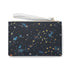 Celestial-themed AOP clutch bag with star pattern, vegan material.
