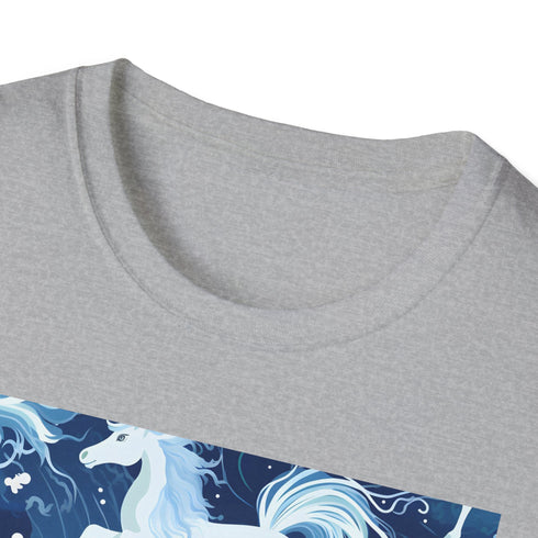 Symphony of the Wild nature pattern T-shirt in White 2XL.