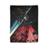 Cyborg Butterfly Perched on Sword Plush Fleece Throw Blanket