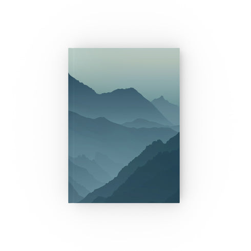 Mountain Serenity Minimalist Journal: Tranquil mountain scene cover, high-quality material, versatile and stylish. Perfect for reflection and introspection. Makes a great gift!