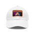 Vibrant neon hamster cap, white with light brown patch, unisex.