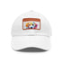 Adorable Labrador Baseball Cap in White with Light Brown Patch