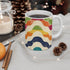 Retro Waves Ceramic Coffee Mug with Bright Color Seamless Pattern