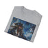 Pirates Compass Charcoal Crew Neck Cotton T-Shirt, Men's Size Small