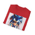 Charcoal Sonic watercolor t-shirt in cotton crew neck with vibrant dynamic design