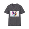 Charcoal cotton T-Shirt with cute Jack Russell terrier vibrant design
