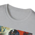 Charcoal T-shirt featuring vibrant Superman artwork with cotton crew neck design