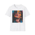 Charcoal cotton T-shirt featuring Kylie Jenner portrait with vibrant details
