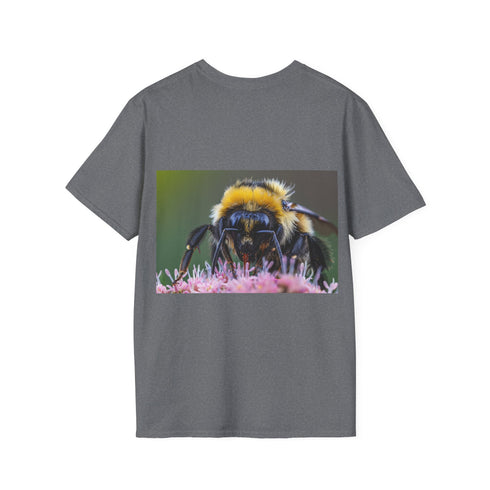 Charcoal watercolor bumblebee tee with vibrant cotton fabric and regular fit