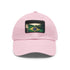 "Brasilian flag cap, white with light brown patch, rectangular shape"