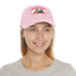 White baseball cap with cute koala watercolor patch.
