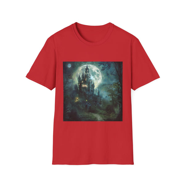 Moonlit Citadel Enchanted Forest Graphic Unisex Softstyle T-Shirt