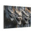 Mountain Carved with Dragon Faces — Canvas Wall Art — Product Detail View 6