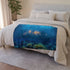 Sunken City Glowing through Coral Reef Plush Fleece Throw Blanket