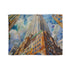 Art Deco Heights Chrysler Building watercolor blanket for elegant home decor.