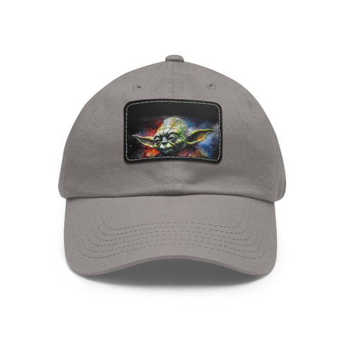 Galactic Master Neon Watercolor Cap in White with Light Brown Patch