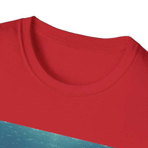 Minimalist whale design charcoal t-shirt, soft cotton, crew neck, regular fit.