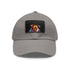 Jack Russell puppy love baseball cap in white with light brown patch.