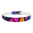 Neon graffiti urban dog collar in size M, black onyx.