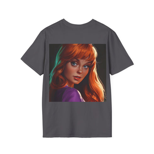 Mystery Solving Fashion Icon Tee in Charcoal, Crew Neck, DTG Print.