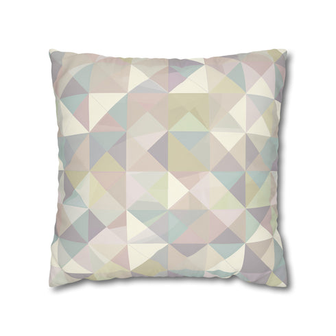 Soft pastel geometric pillowcase for modern elegance in bedroom decor