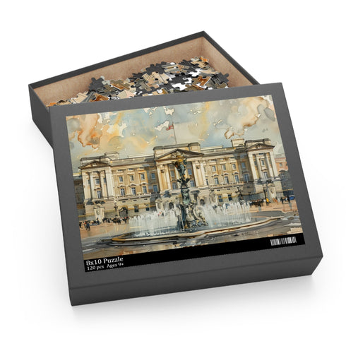 Buckingham Palace watercolor jigsaw puzzle, perfect for architecture and history fans