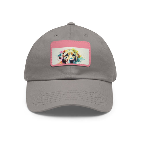 Labrador Love Vegan Cotton Hat with Light Brown Rectangle Patch