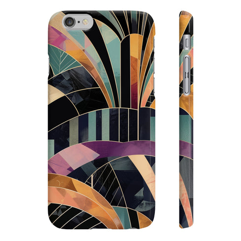 Art Deco elegance black and white geometric phone case.