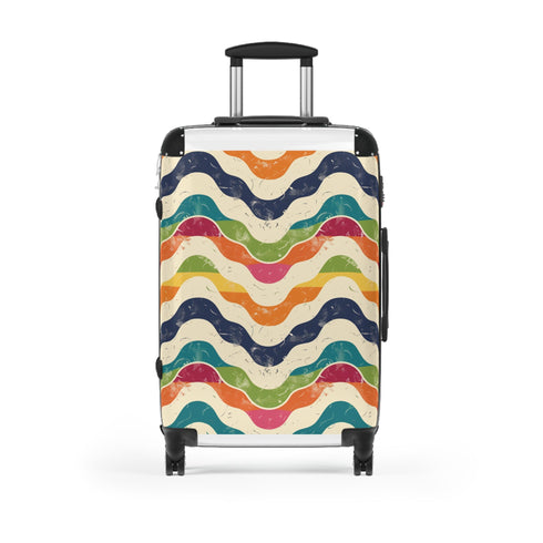 Retro Waves Suitcase: Vibrant Travel