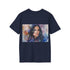 Watercolor Kim Kardashian tee, charcoal crew neck, regular fit summer t-shirt.