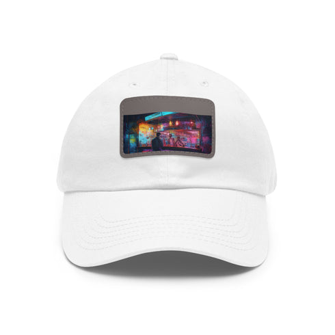 Bright neon watercolor splash baseball cap, unisex cotton hat, white, rectangle.