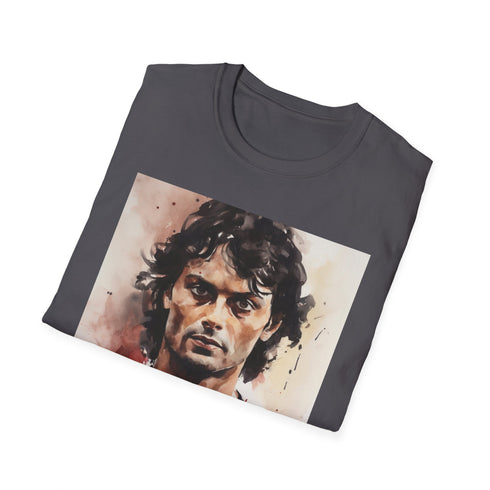 Paolo Maldini Watercolor T-Shirt - Charcoal, Regular Fit.