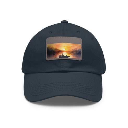 Fishermans Paradise Sunset Cap in White with Light Brown Patch