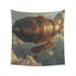 Steampunk Airship Adventure Tapestry | Steampunk Art Decor | High-Quality Wall Hanging