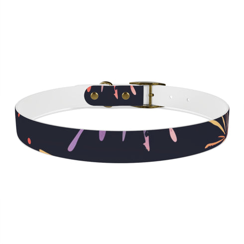 Festive Fireworks dog collar in M size, Black Onyx color variant.