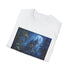 Moonlit castle charcoal cotton t-shirt with enchanting forest design regular fit