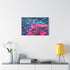 Origami Dragon over a Neon Grid — Canvas Wall Art — Product Detail View 7