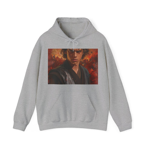 Vaders Light Navy Hoodie with Anakin Skywalker Painting Print