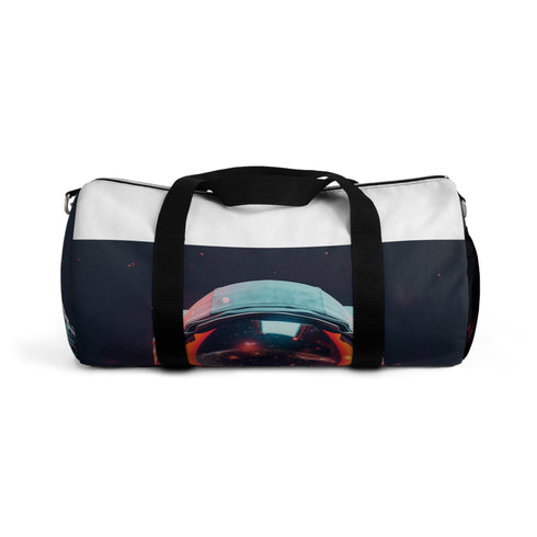 Galactic Explorer duffel bag for interstellar journeys, made in USA.