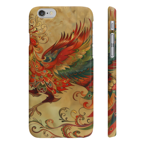 Eternal Flame Phoenix Phone Case, Glossy iPhone 7 Plus Slim.