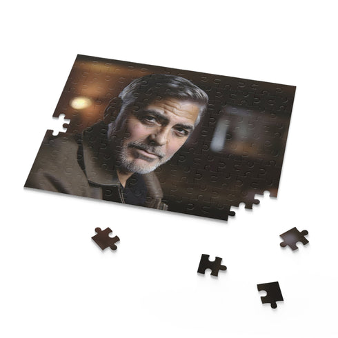 George Clooney jigsaw puzzle featuring Hollywood heartthrob image.