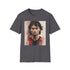 Paolo Maldini charcoal cotton crew neck tee with watercolor design.